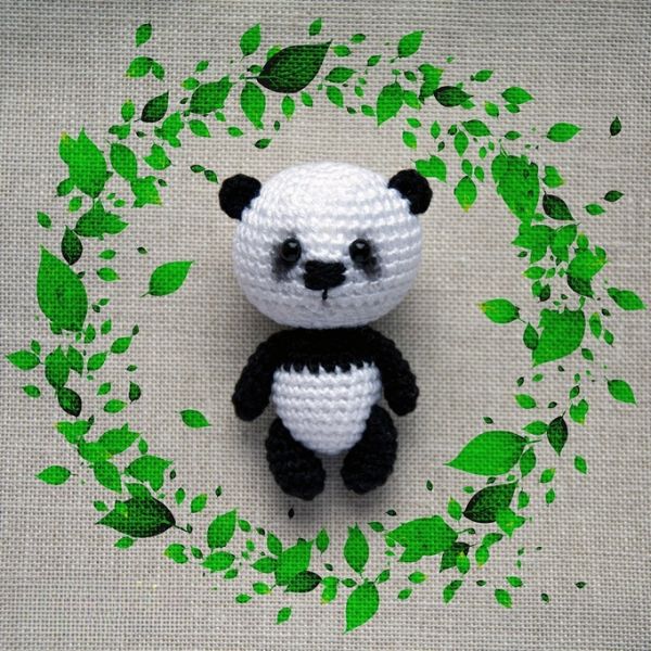 Panda Keychain Crochet Pattern