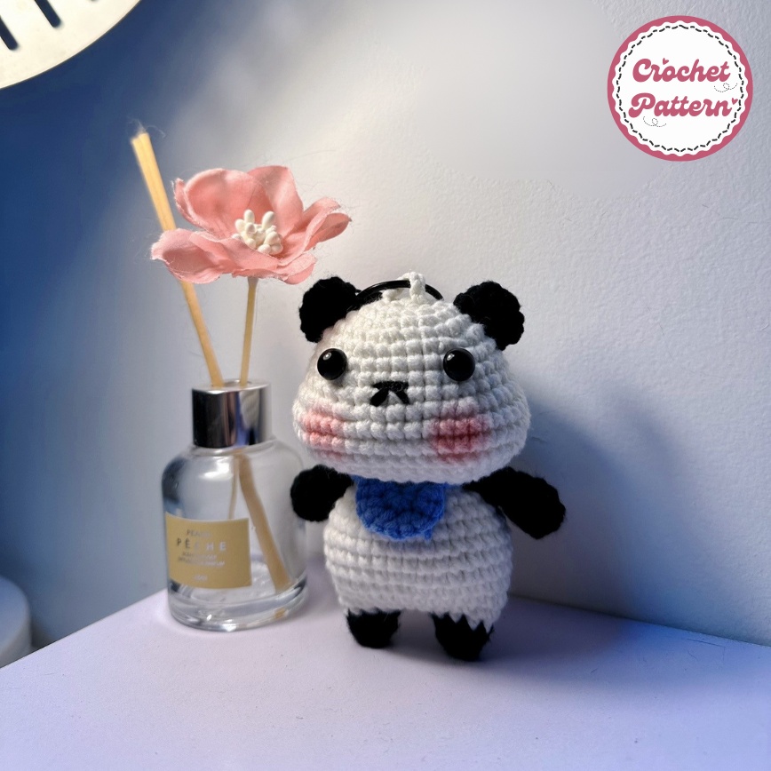 Panda Keychain Crochet Pattern