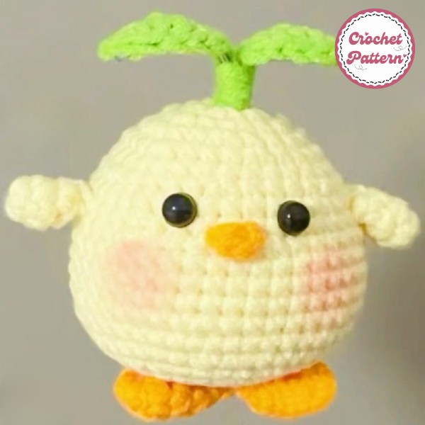 Chicken Wearing Sprouts Crochet Pattern