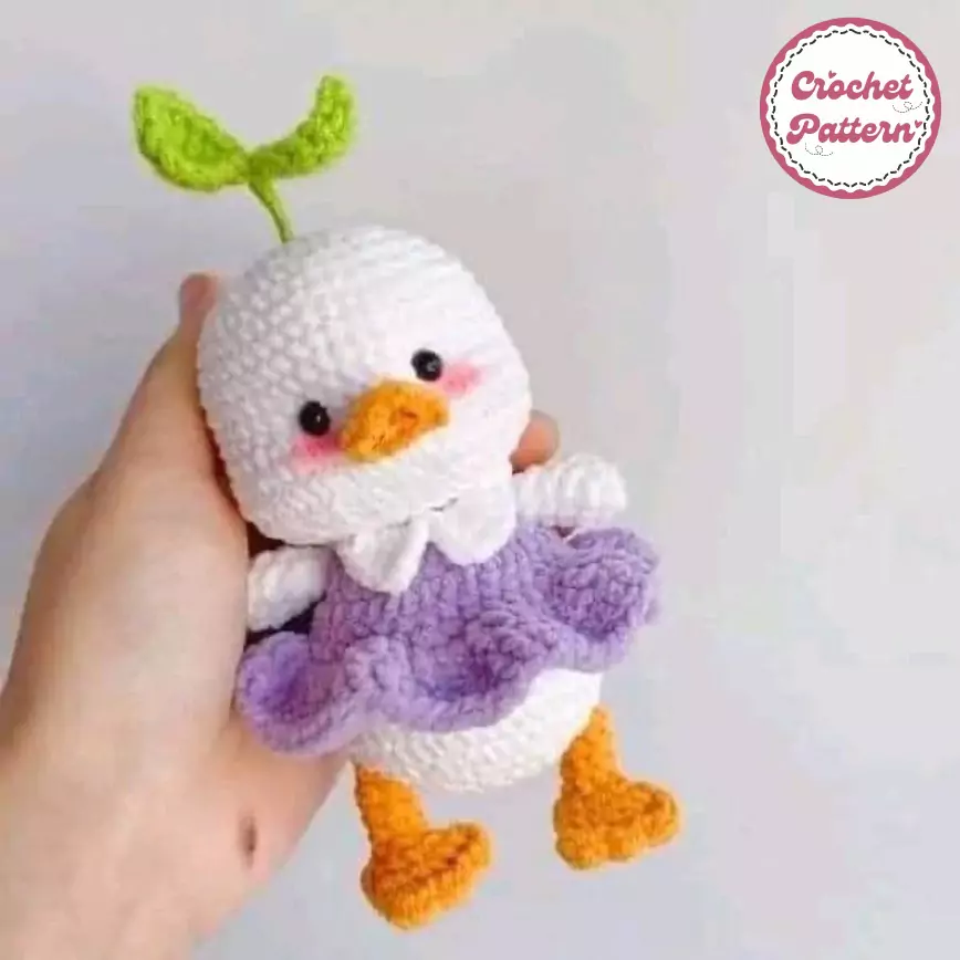 Cotyledon Duck Keychain Crochet Pattern