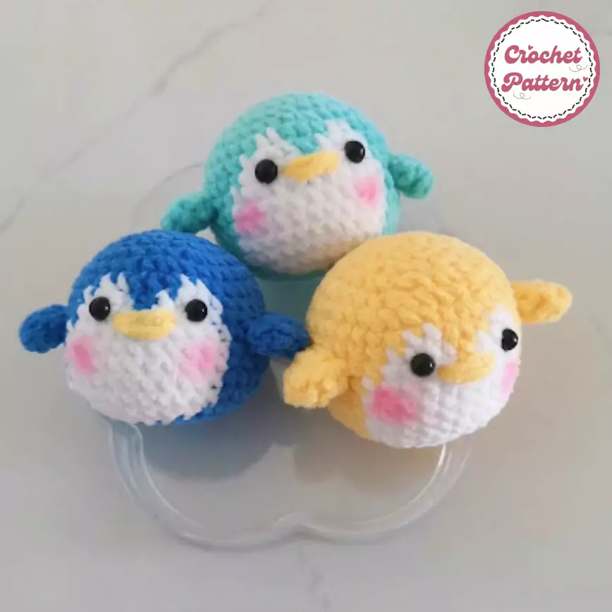 Mini Penguin Keychain Crochet Pattern