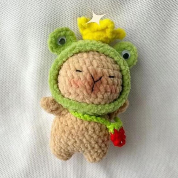 Capybara Frog Hat Crochet Pattern