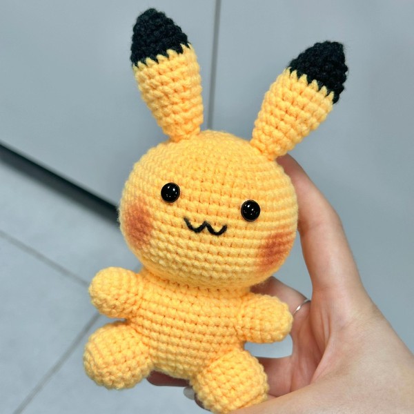 Round Head Pikachu Crochet Pattern