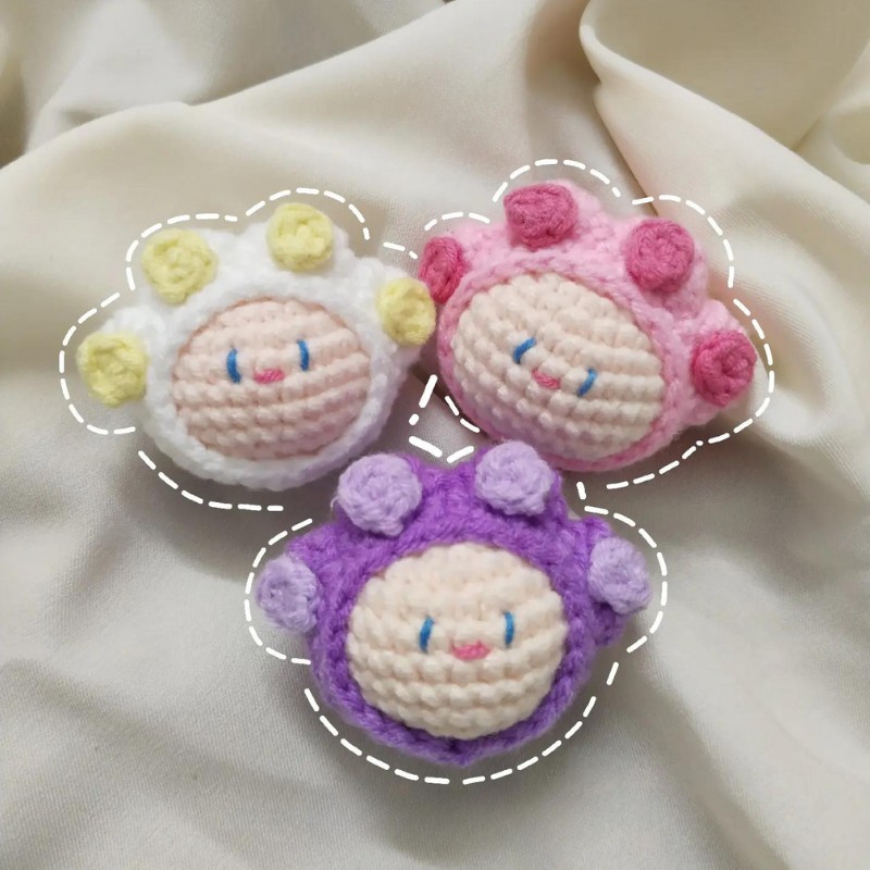 cat paw mochi crochet pattern