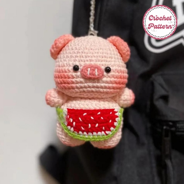 Pig Apron Keychain Crochet Pattern